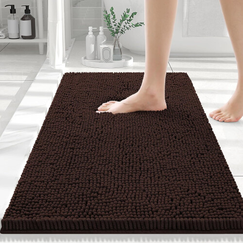 Chenille Bathroom Rug 30x20 in Various Colours