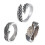 Open Designs Feather Styles Rings Adjustable-    C. 2