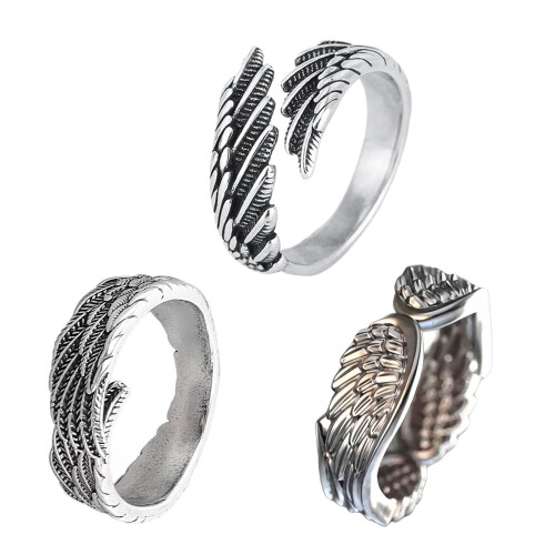 Open Designs Feather Styles Rings Adjustable-    C. 1