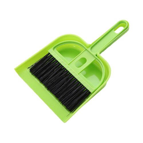 Mini stoffer en blik set, compact plastic schoonmaakgereedschap