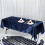 Toalha de mesa retangular de cetim azul marinho 60x102 polegadas 1