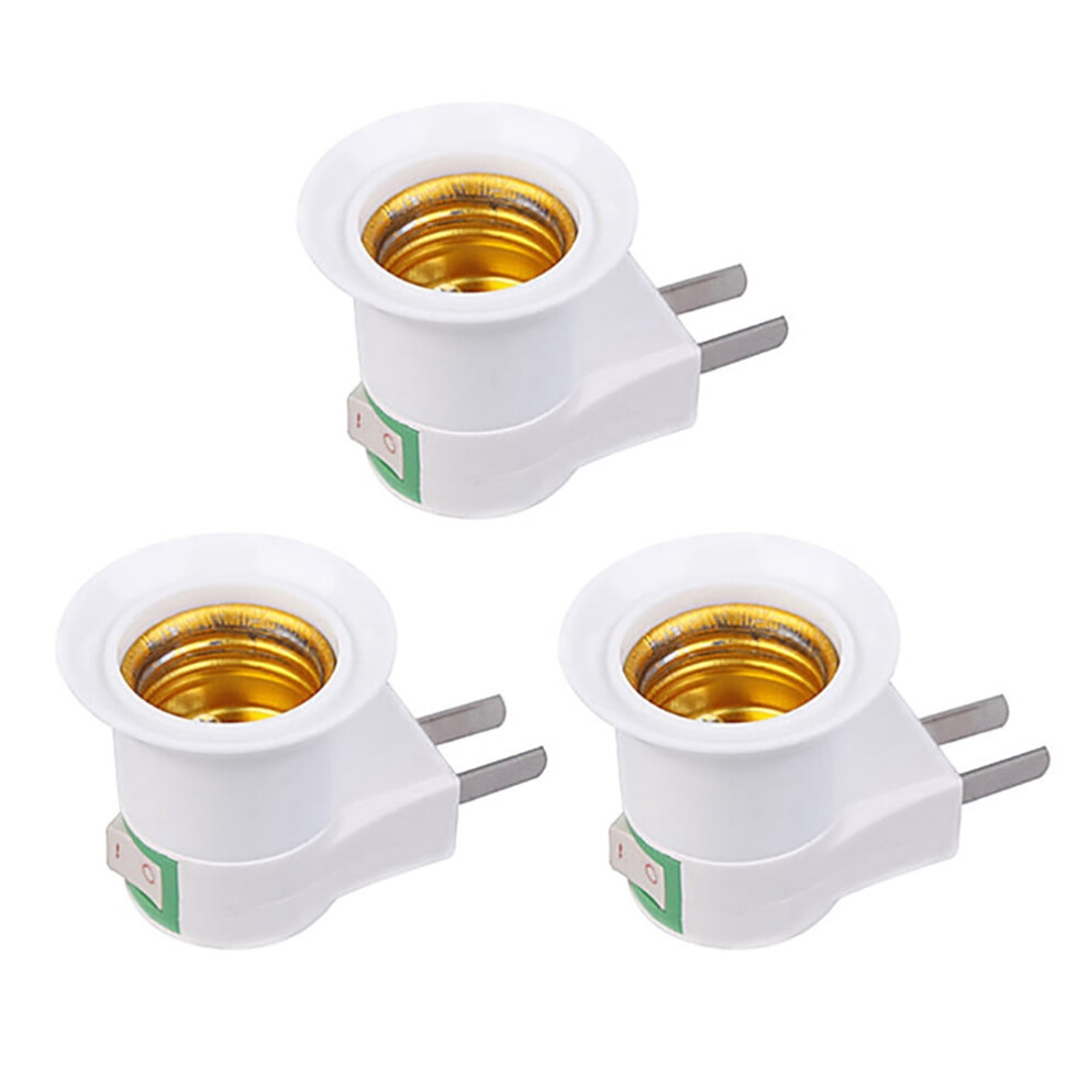 3-Pack E26/E27 Plug Adapter For Led Halogen Cfl Bulbs Light 9065194564708
