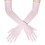 Women Stretch Gloves 55cm Long Soft Polyester Seethrough-pink 1