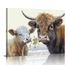 Highland Cow vászon falikép 40x30 cm