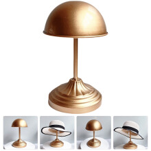 Présentoir à chapeaux en métal – Présentoir de table doré pour casquettes et chapeaux
