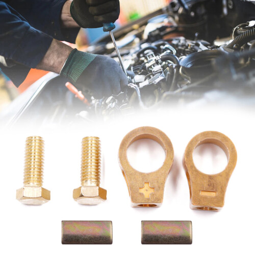 Universal Brass Battery Terminal Connector Clamps with Bolts 1