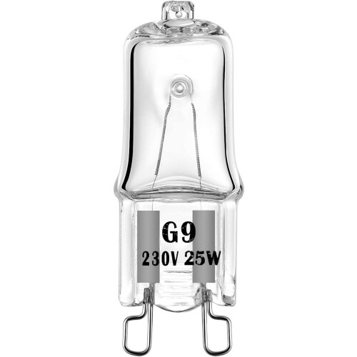 G9 Halogenugnslampor 25W 230V 2700K Set med 4