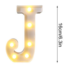 Lettre lumineuse LED – Alphabet rose pailleté, 22 cm (8,7 pouces),