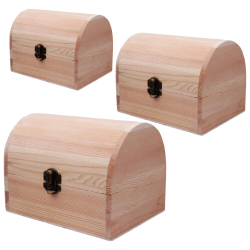 Solid Wood Jewelry Case Carved Flower Design Delicate Display-S 2