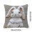 Cojín lumbar estampado de conejo blanco con funda extraíble y lavable. 2