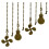 Set di catenelle per ventilatore a soffitto, bronzo anticato, 8 pezzi 2