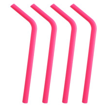 Canudo de silicone reutilizável largo de 23 cm (pacote com 4)