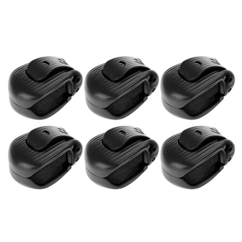 Fishing Poles Bundler with Hook Storage Keeper-Black 6 pack