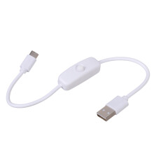 USB naar Type C oplaadkabel Kunststof constructie voor-Wit 30cm