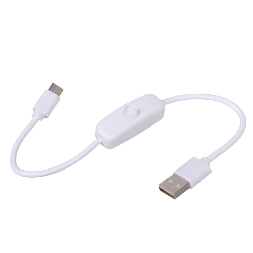 USB naar Type C oplaadkabel Kunststof constructie voor-Wit 30cm