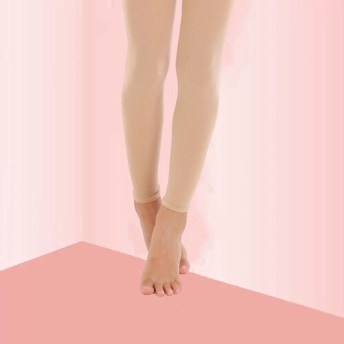 Leggings de dança infantis de cor sólida 1