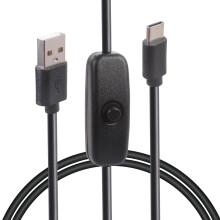 Cordon de chargement USB vers type C pour petits-Noir 1m