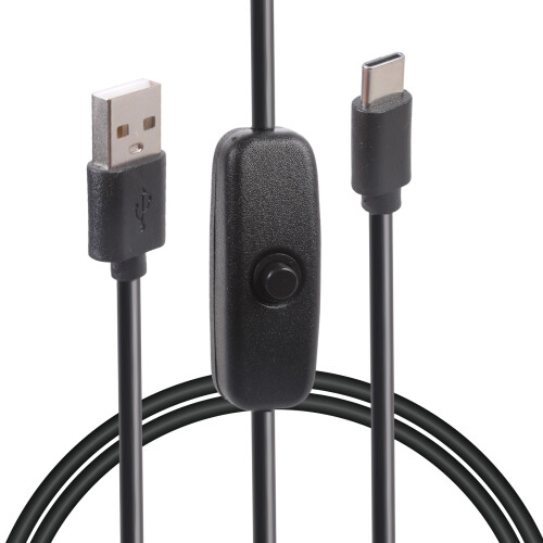 Cordon de chargement USB vers type C pour petits-Noir 1m