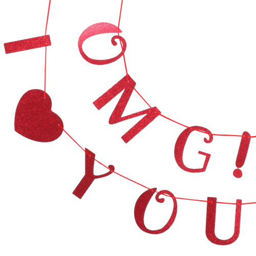 Valentinstag-Hängebanner, rotes Papierherz, 1 Set 2
