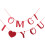 Valentinstag-Hängebanner, rotes Papierherz, 1 Set 4