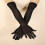Women Stretch Gloves 55cm Long Soft Polyester Seethrough-pink 4