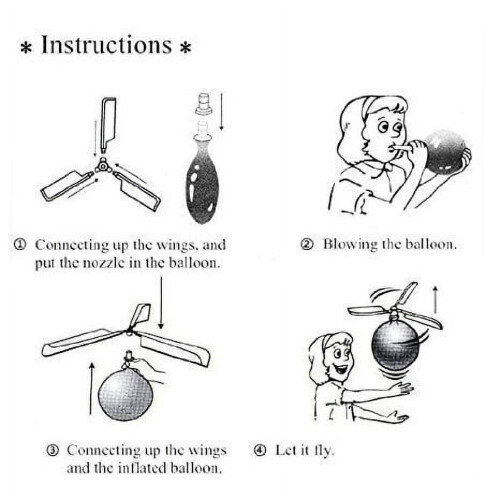 Ballongdriven helikopterleksak – 12 delar 2
