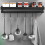 Magnetic Kitchen Shelf 40 cm Black Wall-Mounted 5