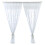 Lace Sheer Curtain Panel, Polyester, White, 145x100cm 2