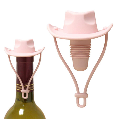 Καπέλο Cowboy με καπάκι σιλικόνης για επαναχρησιμοποιήσιμο μπουκάλι κρασιού 2
