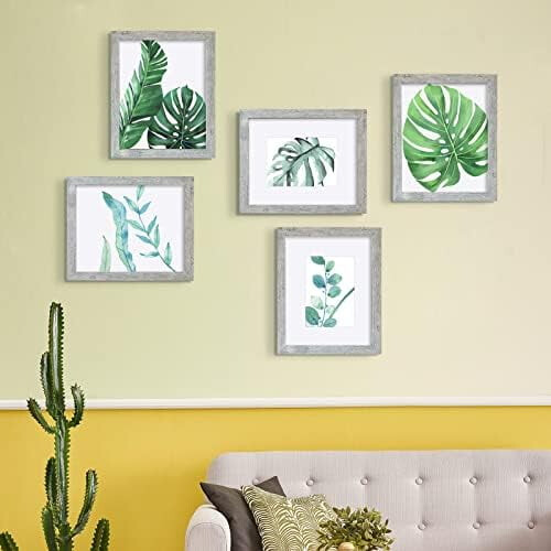 Light Grey Picture Frame 8x10 Inches Set of 6 1