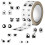 500Pcs Eye Pattern Decorative Sticker Labels Adhesive Wrapping 7