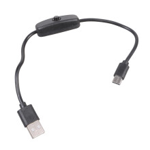 Long câble de chargement USB vers Type C avec-Noir 30cm
