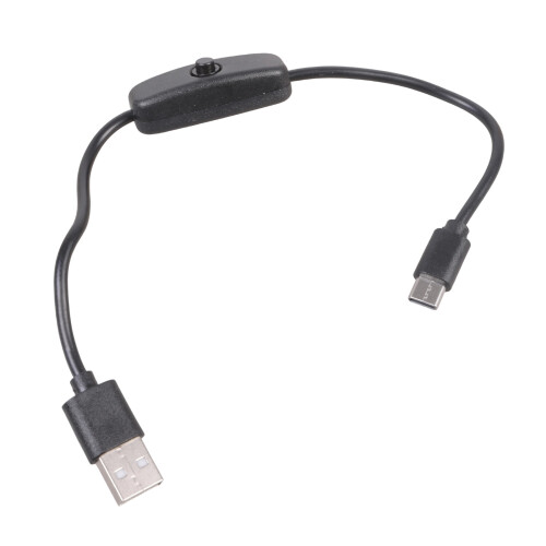 Long câble de chargement USB vers Type C avec-Noir 30cm