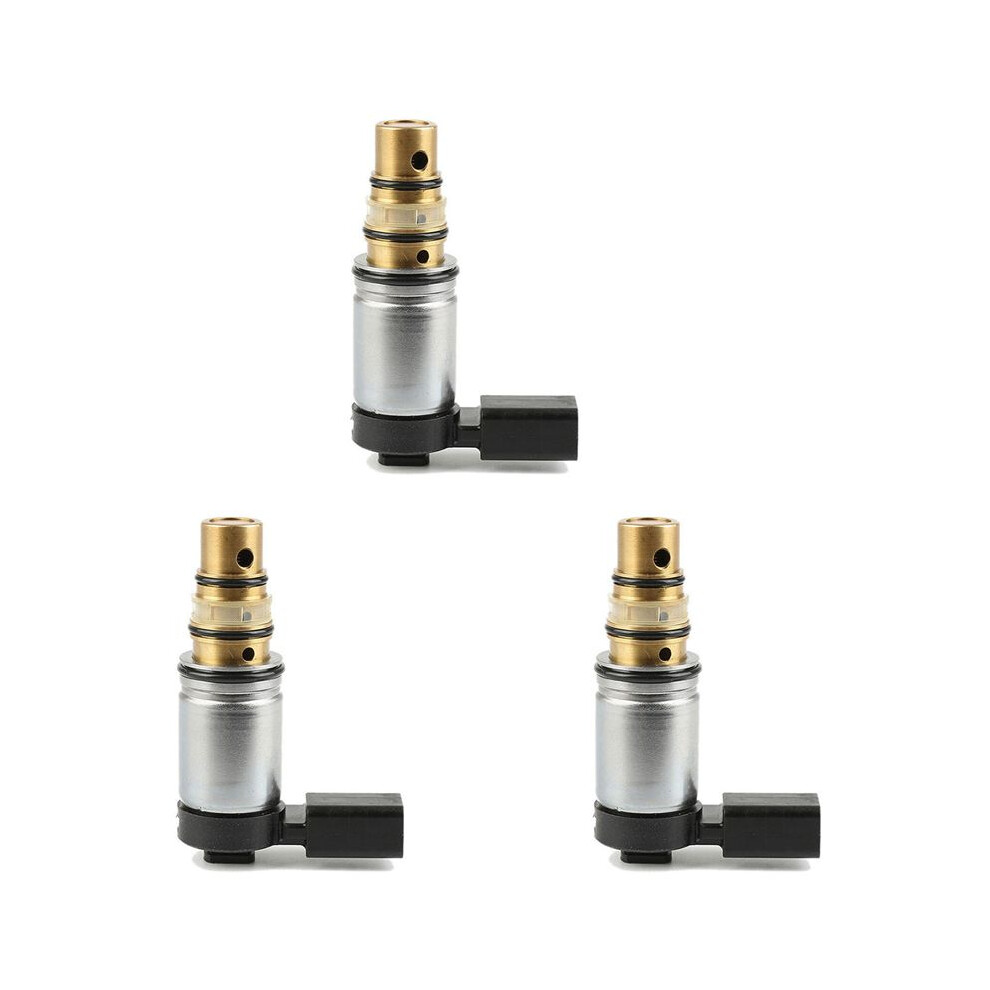 3X Ac Compressor Control Solenoid Valve1k0820803s, 1K820859f For Sanden Pxe16 Pxe14 Silver/Gold 4712536715872