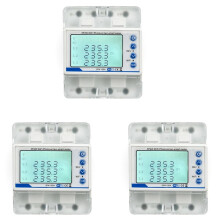 3X 3 Phase 380V 100A Tuya WiFi  Bi-Directional KWh Meter over Under Voltage Protector Relay  Current Limit