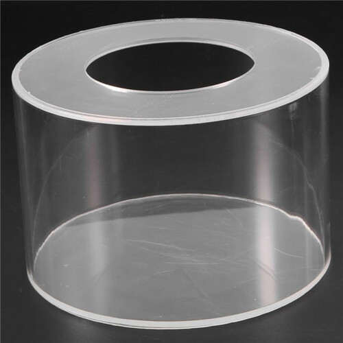 2Pc Round Acrylic Cake Display Board Cake  Smoother Scraper Cake Tray DIY Round Decor Cake Refillable Board(A)