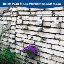 20Pcs Brick Clips,Heavy Duty Wall Brick Clips or Brick Hangers,Brick Hangers No Drill Pure Metal Screws