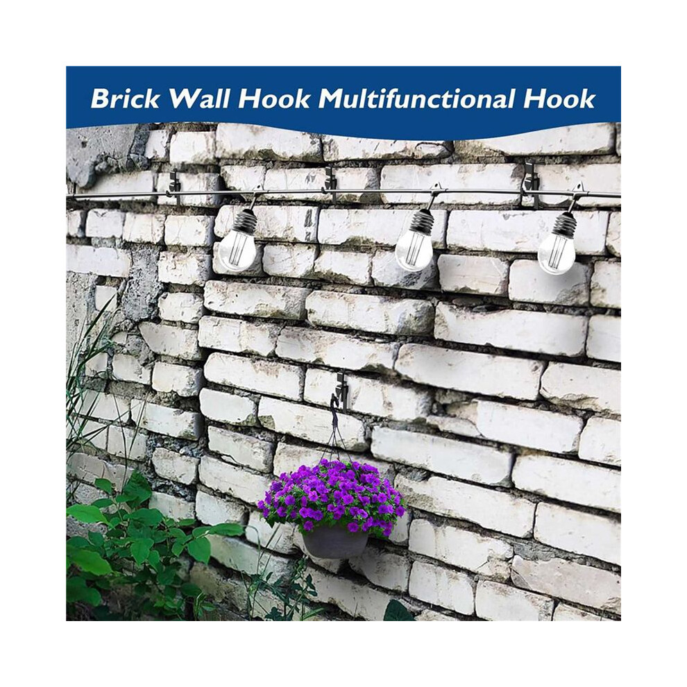 20Pcs Brick Clips,Heavy Duty Wall Brick Clips Or Brick Hangers,Brick Hangers No Drill Pure Metal Screws 4712832711677