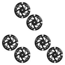 3 Paar 120Mm Kinderroller LED-Lichter Blinkende Räder mit Lagern Vorne / Hinten LED Blinkende Rollerräder,Schwarz
