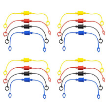 16 Sets Hydraulic Quick Coupler Male Dust Cap and Female Plug Cover, Rubber Dust Caps/Plugs(ISO-A 1/4Inch)