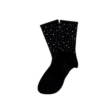 Sprankelende strass-strass enkelsokken Comfortabele-Zwart