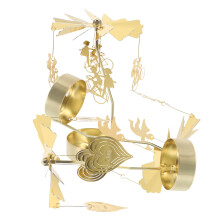 Goldener, drehbarer Kerzenhalter – Eisen, 13 x 8 x 8 cm