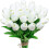 Tulipani artificiali rosa con stelo – 10 pezzi, 34 cm 1
