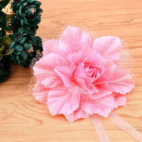 Artificial Flower Curtain Tiebacks with Lace and Rose 1