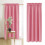 Pink Thermal Blackout Curtains – 1 Pair, Solid Colour, 1