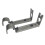 Adjustable Metal Curtain Rod Bracket, 10–13.5 cm, Grey 1