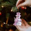 2025 Roze Sneeuwpop Acryl Kerstornament 4