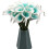 Artificial Calla Lily Flowers 10 pcs Teal Blue 4