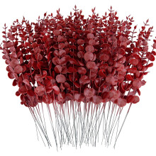 Black Faux Eucalyptus Stems 15 inch 36 pcs