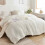 Beige Queen Duvet Cover Set 3-Piece Microfiber 3